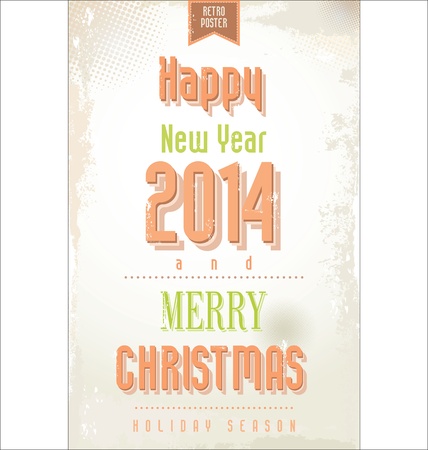 Vintage style design for New Year のイラスト素材