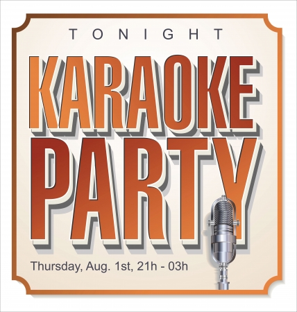 Karaoke party background のイラスト素材