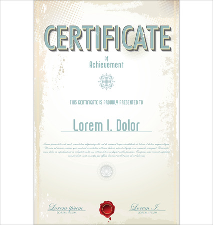 Certificate or diploma template, vector illustrationのイラスト素材