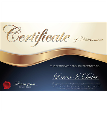 Certificate or diploma template, vector illustrationのイラスト素材