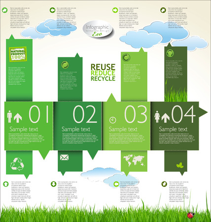 modern ecology design template のイラスト素材