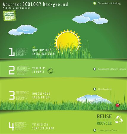 Modern ecology design template のイラスト素材