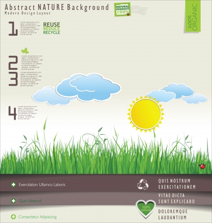 Modern nature Design Layoutのイラスト素材