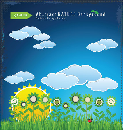 Modern nature Design Layoutのイラスト素材