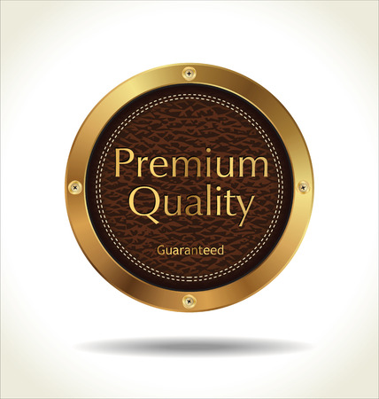 Premium quality Leather badge のイラスト素材