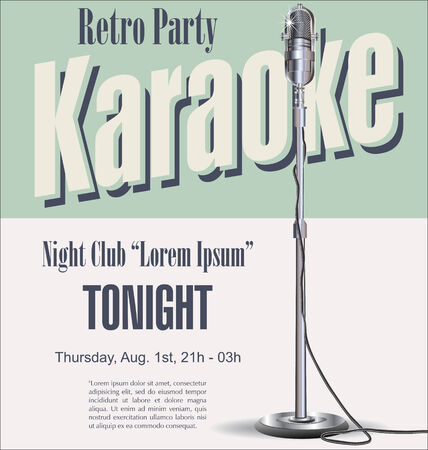 Karaoke party backgroundのイラスト素材