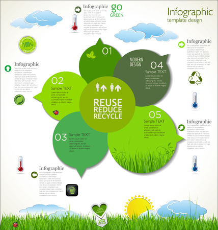Modern ecology Design Layout のイラスト素材