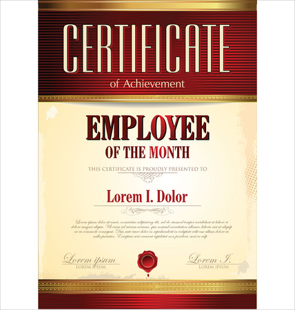 Diploma, employee of the yearのイラスト素材