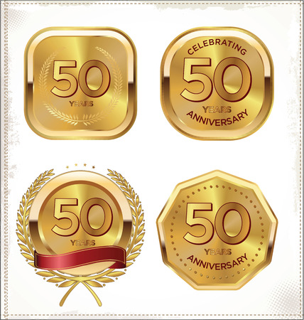 50 years anniversary backgroundのイラスト素材