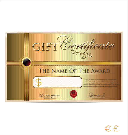 Voucher, Gift certificate, Coupon templateのイラスト素材