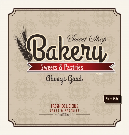 Vintage Bakery Posterのイラスト素材