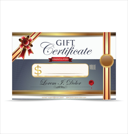 Voucher, Gift certificate, Coupon templateのイラスト素材