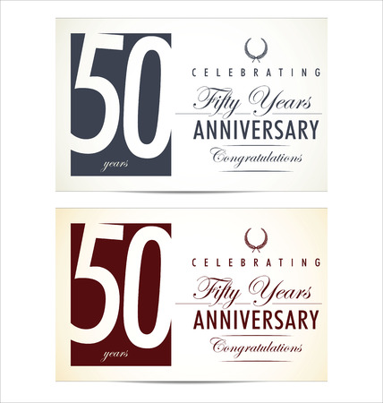 Anniversary background, 50 yearsのイラスト素材