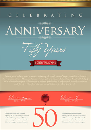 Anniversary certificate templateのイラスト素材
