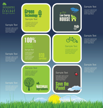 Modern ecology design templateのイラスト素材