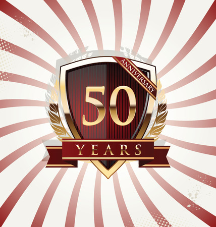 50 years anniversary retro backgroundのイラスト素材