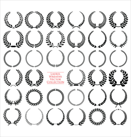 Laurel wreath collectionのイラスト素材