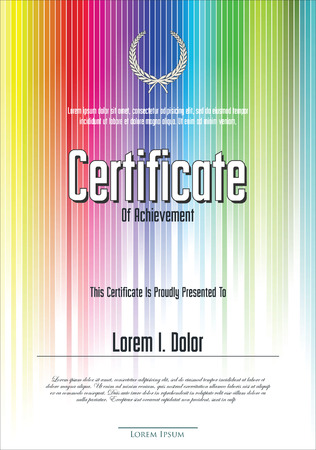 Colorful certificate templateのイラスト素材