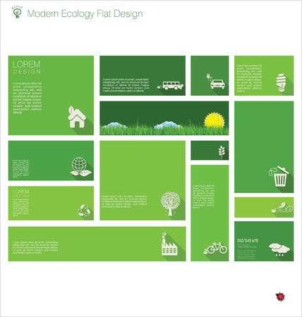 Modern ecology flat design Layoutのイラスト素材