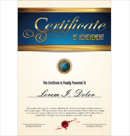 Certificate template のイラスト素材
