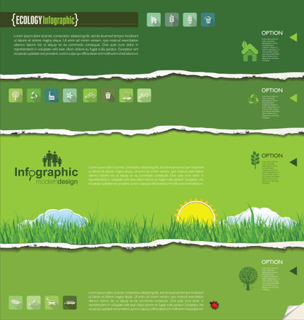 Ecology modern designのイラスト素材