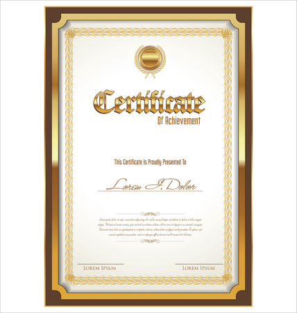 Certificate templateのイラスト素材