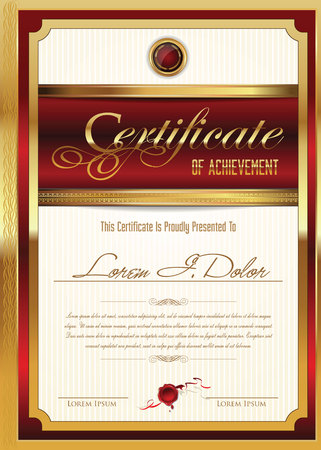 Certificate templateのイラスト素材