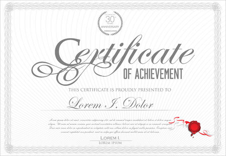 Certificate templateのイラスト素材