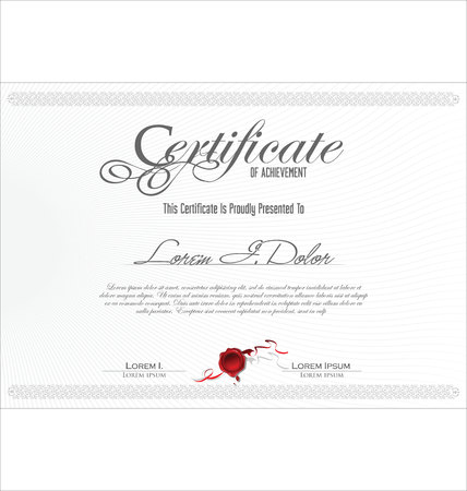 Certificate templateのイラスト素材