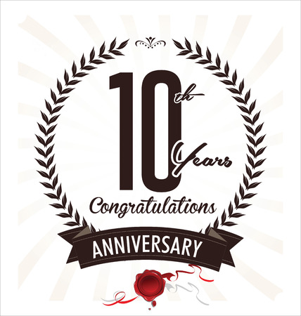 Anniversary retro backgroundのイラスト素材