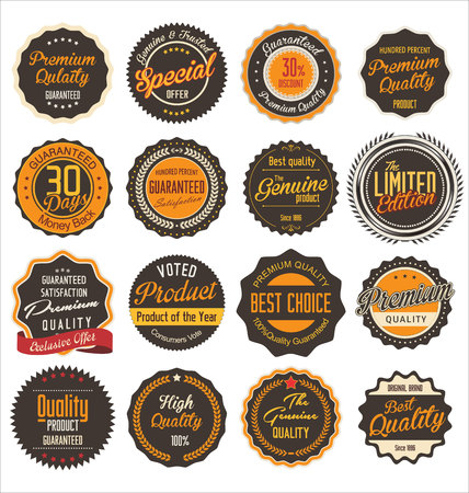 Premium quality retro Labelsのイラスト素材