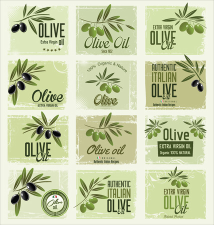 Olive retro background collectionのイラスト素材