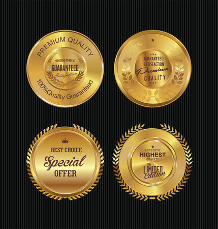 Golden labels collectionのイラスト素材