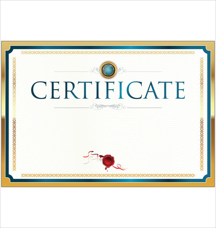Certificate templateのイラスト素材