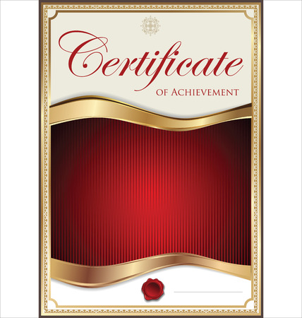 Certificate templateのイラスト素材