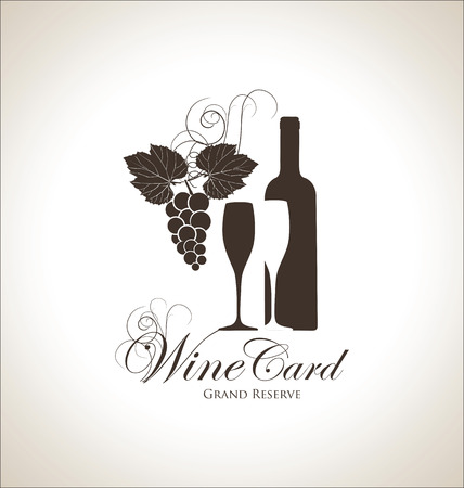 Wine labelsのイラスト素材