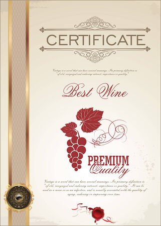 Certificate - Best Wineのイラスト素材