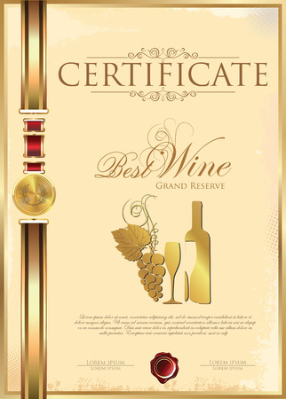 Certificate - Best Wineのイラスト素材