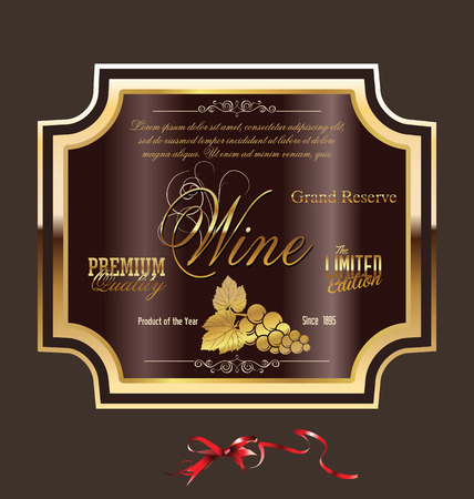 Wine labelのイラスト素材