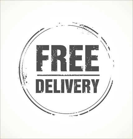 Free delivery stampのイラスト素材