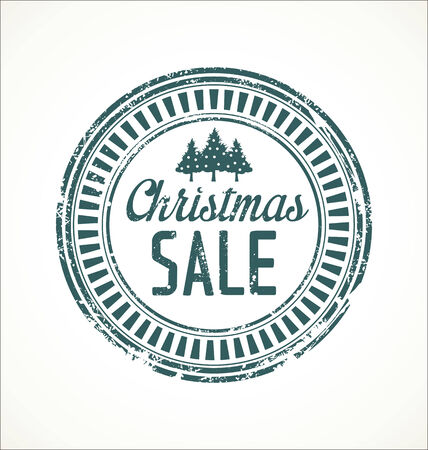 Christmas sale grunge stampのイラスト素材