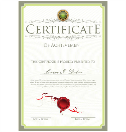 Certificate templateのイラスト素材