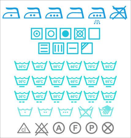 Washing signsのイラスト素材