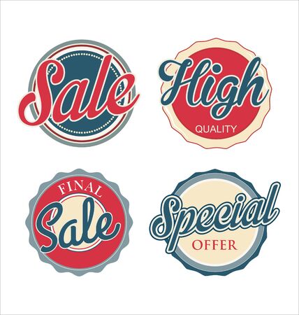 Set of sale badgesのイラスト素材