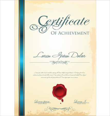 Certificate templateのイラスト素材