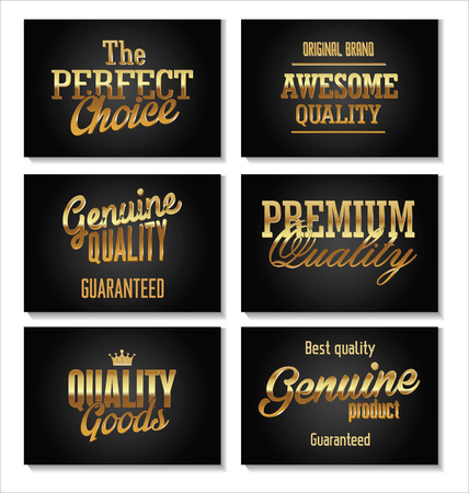 Premium quality gold and black bannerのイラスト素材