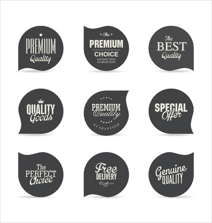 Modern badges collectionのイラスト素材