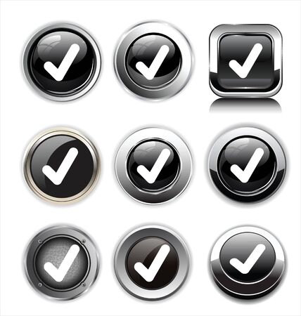 check mark buttonのイラスト素材