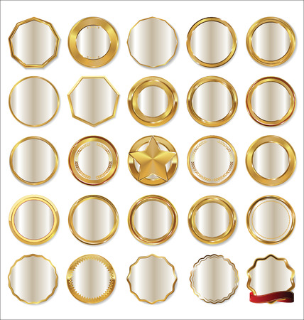 Empty golden labelsのイラスト素材