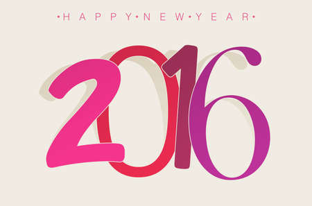 Happy new year 2016のイラスト素材